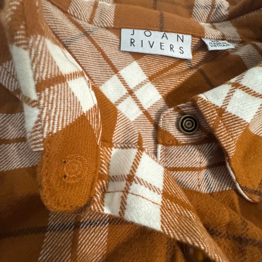 Joan Rivers ( Ginger) Petite 2x Wome Cotton Plaid Flannel - Picture 7 of 8